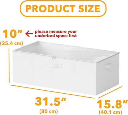 SpaceAid 3 Pack 10" High Under Bed Storage Containers, Large Underbed Storage - Image 3
