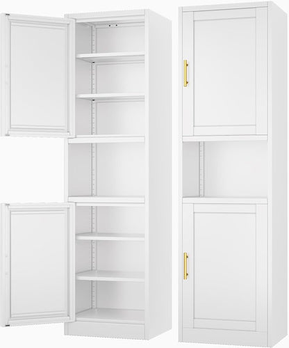 Ckzbx Tall Narrow Storage Cabinet 66.93" H Tall Bathroom Cabinets Metal Pantry by Ckzbx