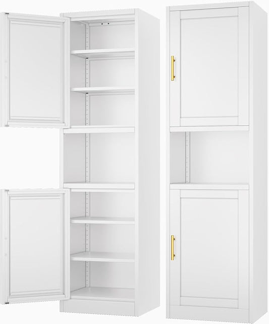 Ckzbx Tall Narrow Storage Cabinet 66.93" H Tall Bathroom Cabinets Metal Pantry by Ckzbx