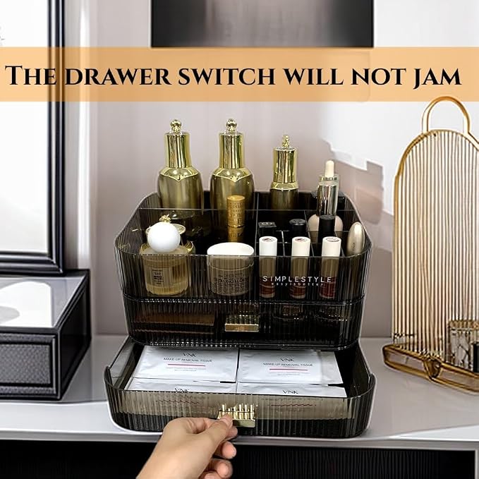 Makeup Organizer with Drawers Stackable Skincare Cosmetic Makeup organization - Image 4