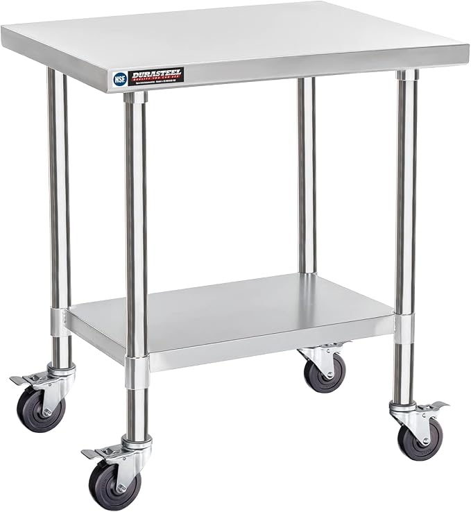 DuraSteel 24x30 NSF Stainless Steel Cart Work Table by DuraSteel