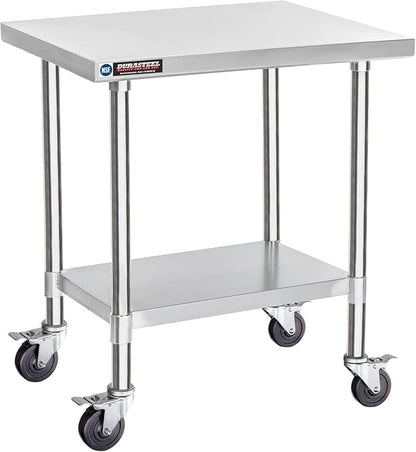 DuraSteel 24x30 NSF Stainless Steel Cart Work Table by DuraSteel