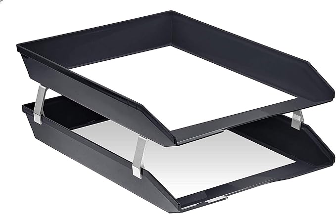 Acrimet Facility 2 Tier Letter Tray, Front Load, Letter Size/A4, Desktop File - Image 2
