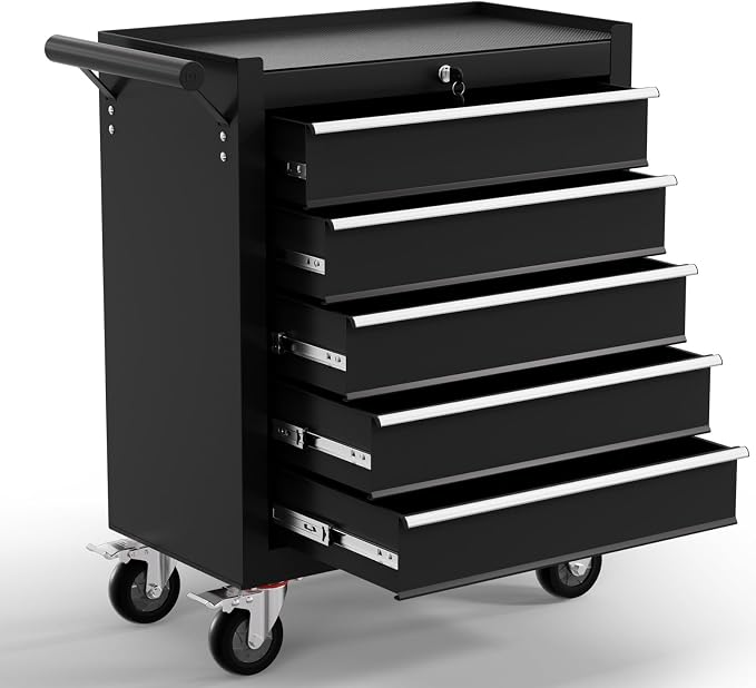5-Drawer Tool Chest, Rolling Tool Cart by Unknown