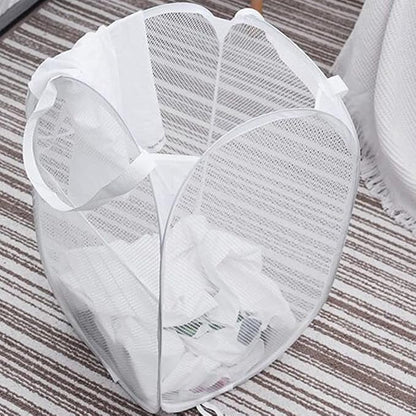 Larpur Popup Laundry Basket, Mesh Clothes Hamper Portable Laundry Hamper - Image 4