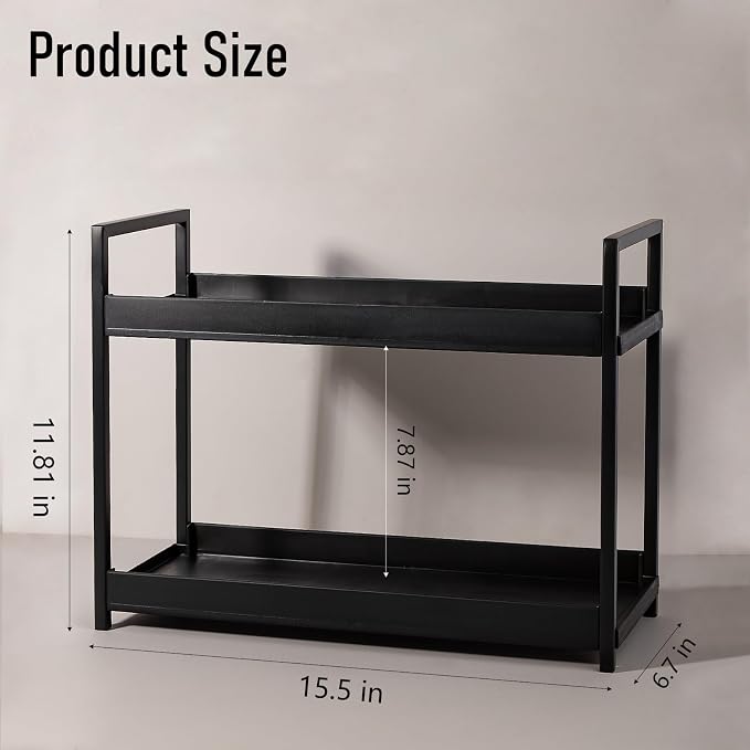 Bathroom Counter Organizer 2 Tier Vanity Storage Countertop Shelf Makeup - Image 7