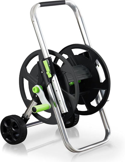 Garden Hose Reel Cart, Holds 75-150 Feet of 5/8-Inch Hose, Portable Hose Reel by Garden