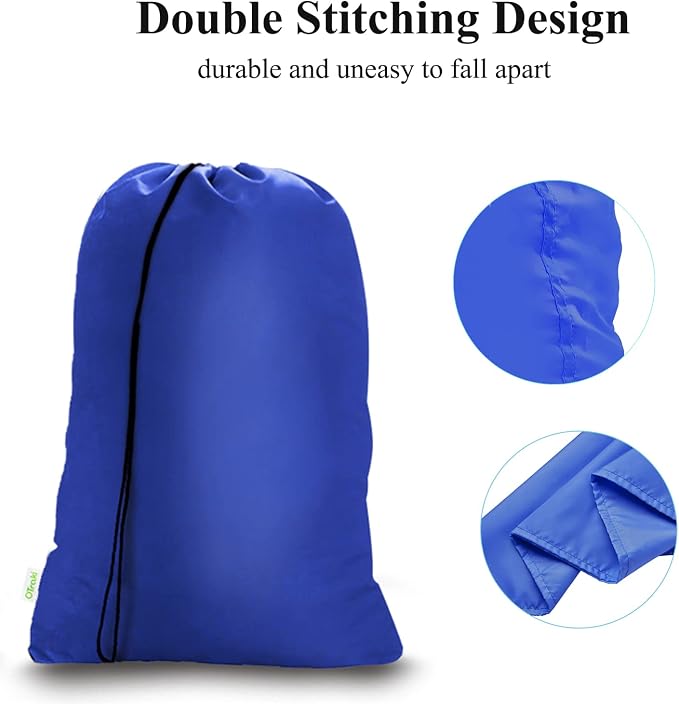 OTraki 2Pack Laundry Bag 28x45 inch Drawstring Laundry Basket Hamper Line Bag - Image 4
