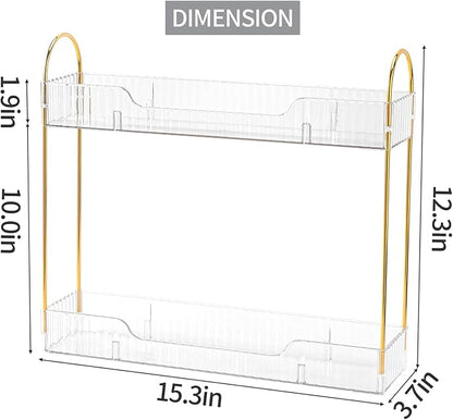 Bathroom Countertop Organizer, 2-Tier Slim Vanity Storage Rack - Image 6