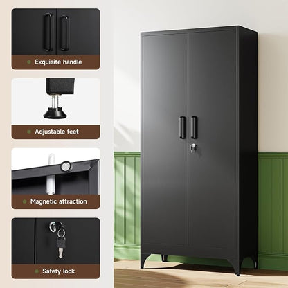 Letaya 71" H Metal Storage Cabinet - Image 4