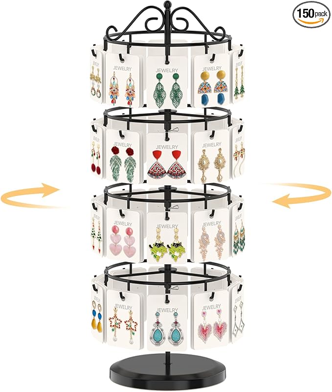 EsLuker.ly Earring Holder Organizer Rotating Display Tree Stand, Adjustable by EsLukerly