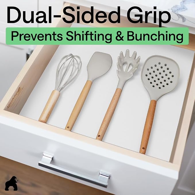 GORILLA GRIP DripGuard Shelf Liner, Non-Adhesive Drawer and Kitchen Cabinet - Image 4