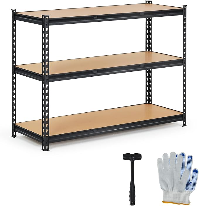 3-Tier Adjustable Metal Storage Shelving Unit, 1320 LBS Weight Capacity - Image 8