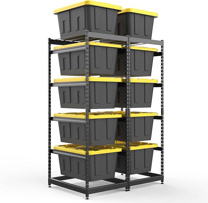 27 Gallon Tote Storage Rack, Heavy-Duty Storage Bin Rack Organizer, 5-Tier by FERO