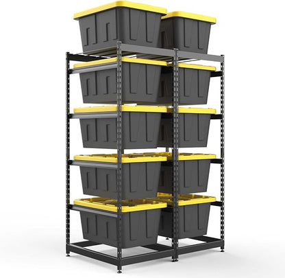 27 Gallon Tote Storage Rack, Heavy-Duty Storage Bin Rack Organizer, 5-Tier by FERO