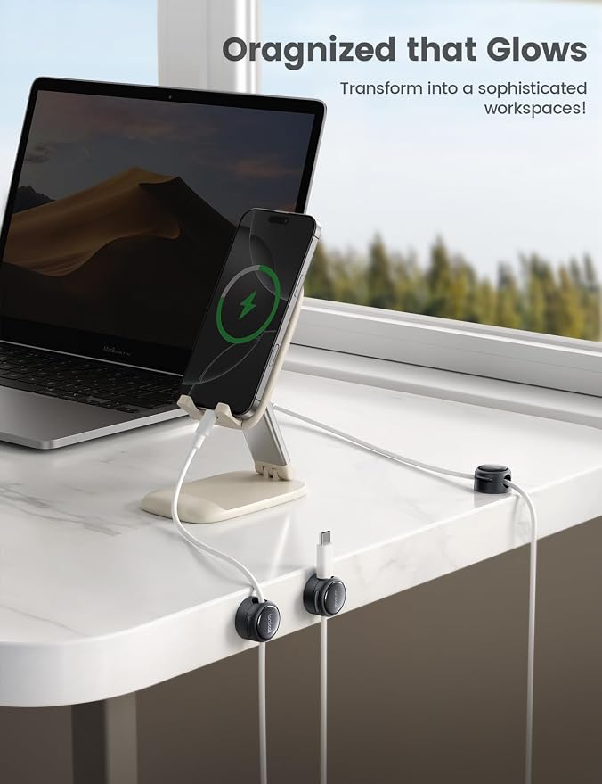 12Pack Magnetic Cord Organizer Cable Clips - Image 4