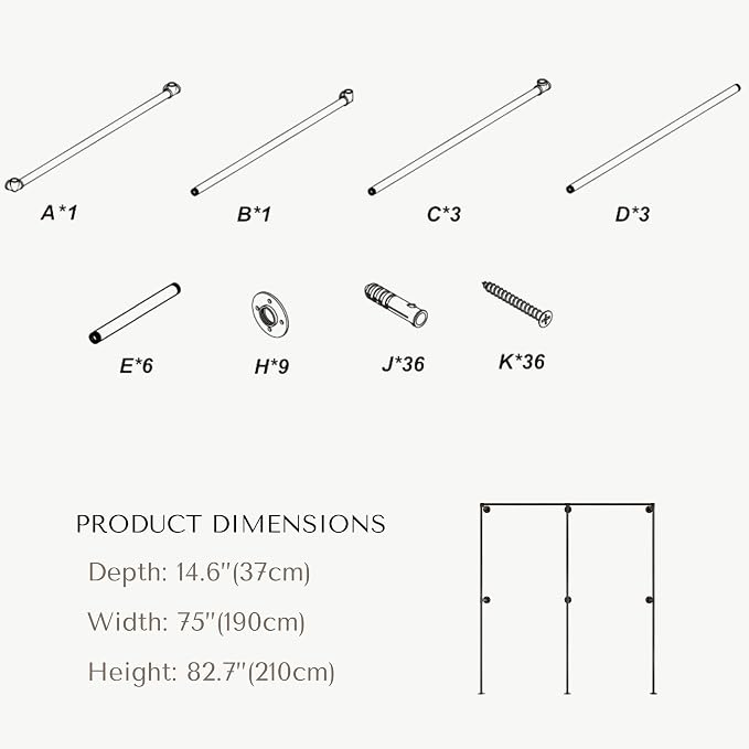 Industrial Pipe Clothing Rack, Heavy Duty Wall Mounted Clothes Rack, Retail - Image 6