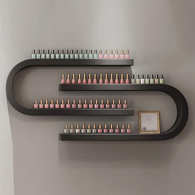 Wall Mounted Shelf Nail Polish Bottle Display Rack, U-Shaped Essential Oil by Unknown