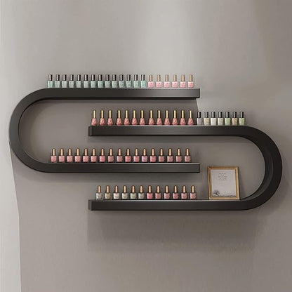 Wall Mounted Shelf Nail Polish Bottle Display Rack, U-Shaped Essential Oil by Unknown