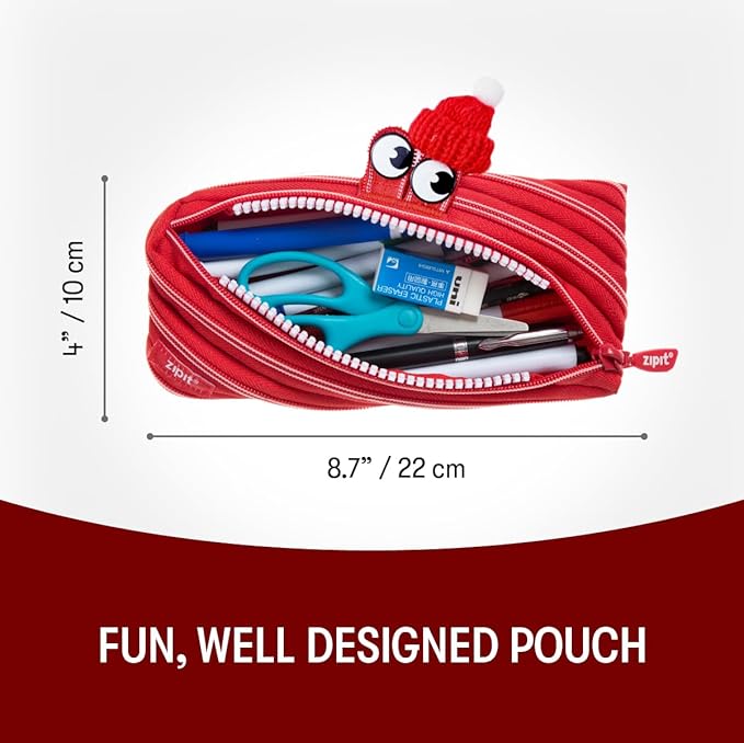 ZIPIT Monster Pencil Case for Kids, One Long Zipper Pencil Pouch, Gift-Ready - Image 2
