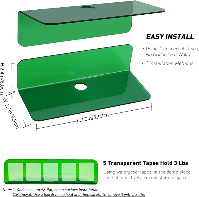 OAPRIRE Wall Mount Shelves Set of 2 - Image 2
