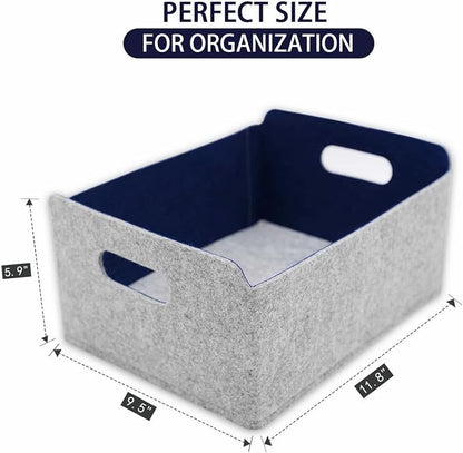 Welaxy storage baskets Felt Foldable Cube bin Shelf Bins Organizer Felt box - Image 2