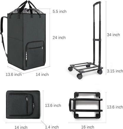 Bukere Extra Large 3 in 1 Rolling Laundry Backpack Bag - Image 8