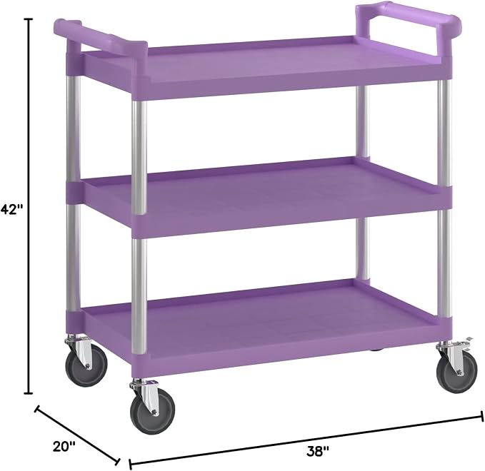 Purple Utility/Bussing Cart - Image 3