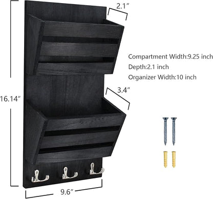 Unistyle Rustic Mail Organizer Wall Mount - Image 6