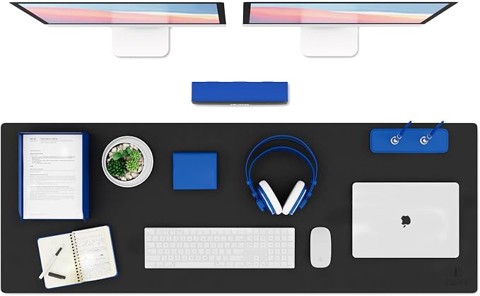 K KNODEL Large Office Leather Desk Mat, Mouse and Keyboard Pad, Computer and by K+KNODEL