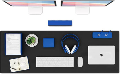 K KNODEL Large Office Leather Desk Mat, Mouse and Keyboard Pad, Computer and by K+KNODEL