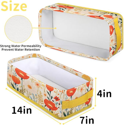 Spring Flowering Plants Bathroom Storage Basket, Foldable - Image 2