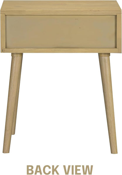 NTC Lux Solid Wood Nightstand, Mid Century Modern Side Table Bedroom, Bedside - Image 5