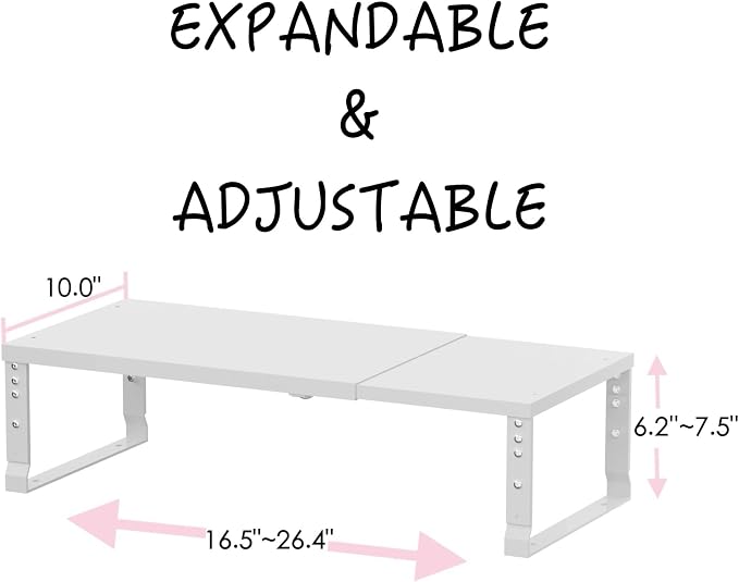 Adjustable Metal Shelving Unit, Stackable & Expendable Storage Rack - Image 3