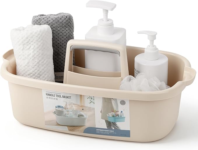 Large Cleaning Supplies Caddy Portable Shower Basket Supply Organizer by JiatuA