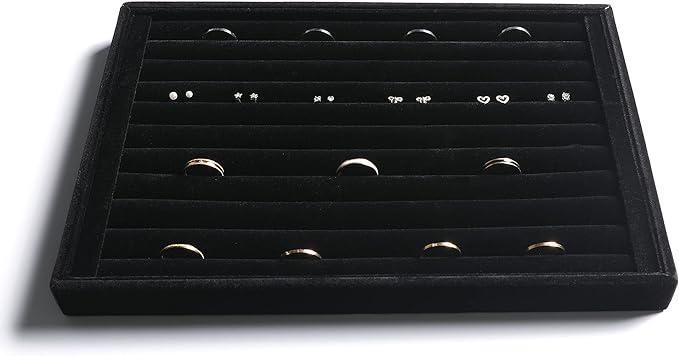 Frebeauty Stackable Velvet Jewelry Organizer Trays - Image 5