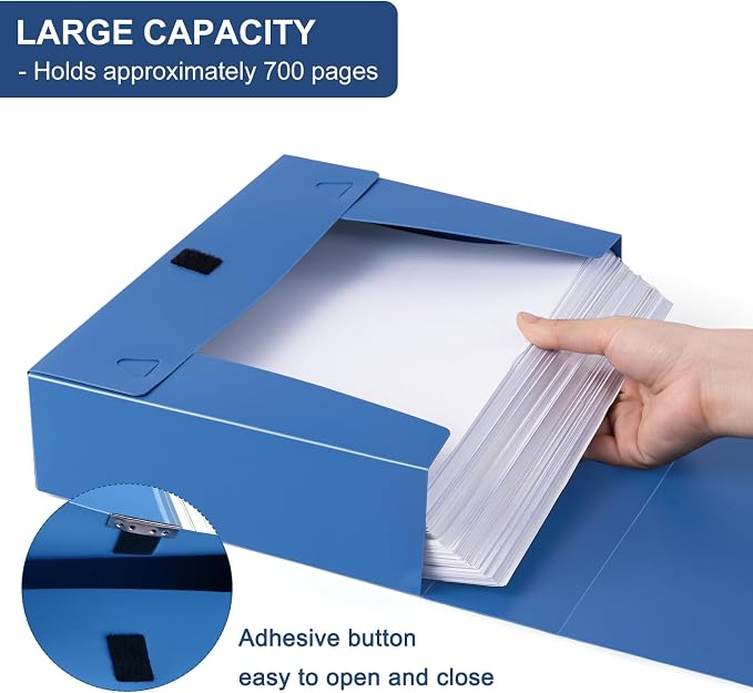 Storage File Boxes A4, Document File Folder Organizer Storage Filing Box - Image 3