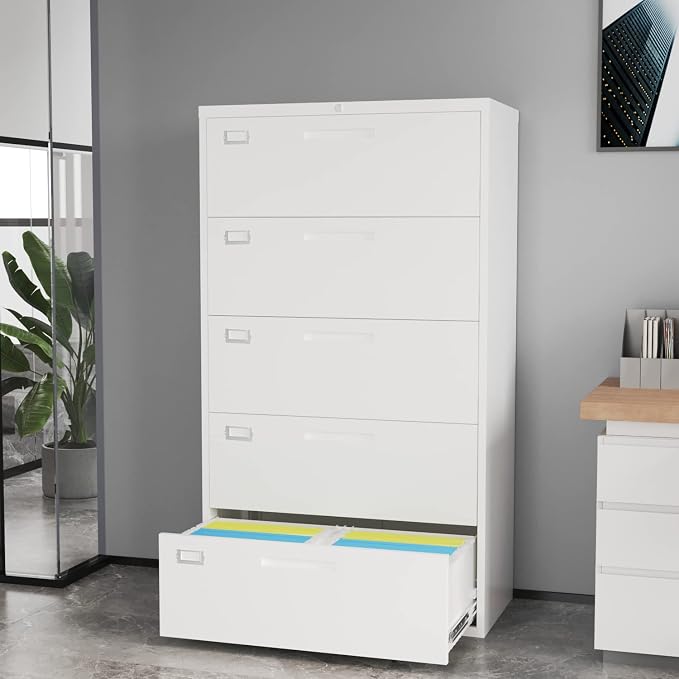 Lateral File Cabinet with 5 Drawers - Image 5