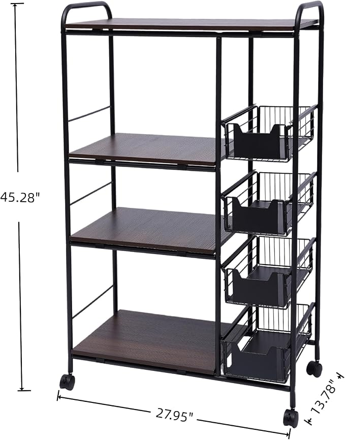 5-Tier Kitchen Carts on Wheels - Image 5
