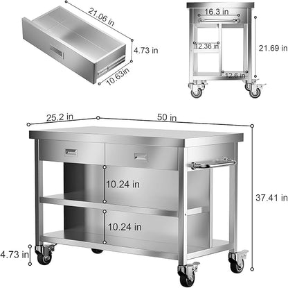 Stainless Steel Kitchen Island - Image 7
