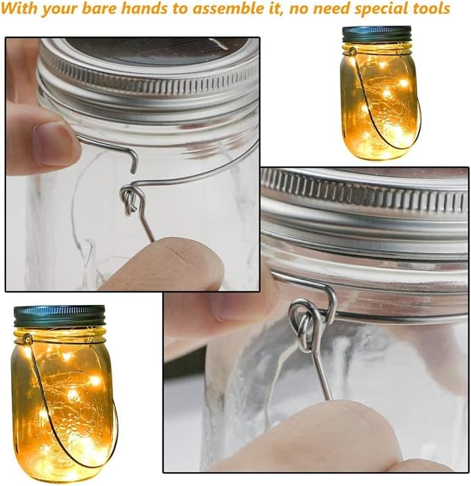 DOITOOL Mason Jar Wire Hangers 8 Pack Stainless Steel Wire Handles - Image 7
