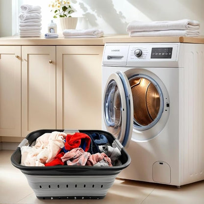SAMMART 42L Collapsible Plastic Laundry Basket - Image 2
