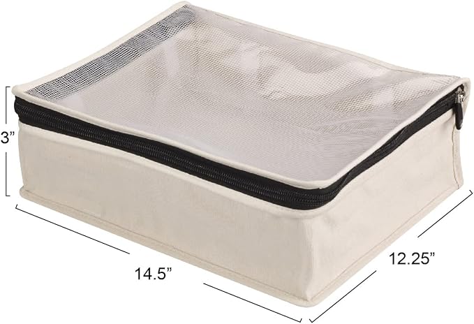 Household Essentials Canvas Sweater Storage Bags, Breathable Cotton, Under-Bed - Image 3