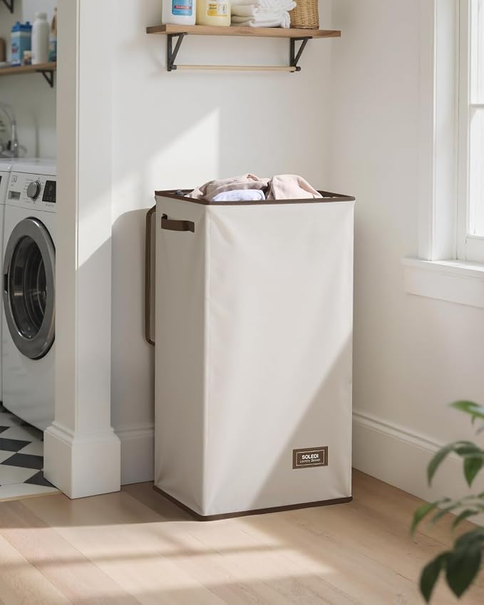 SOLEDI Clothes Hamper with Lid - 100L XL - Large Laundry Basket with Removable - Image 2