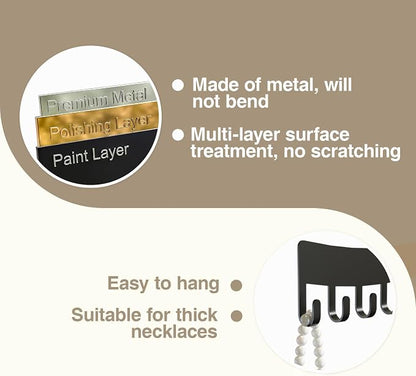 Wall Necklace Organizer Holder: Wall Mounted Jewelry Hanging Storage Necklaces - Image 5