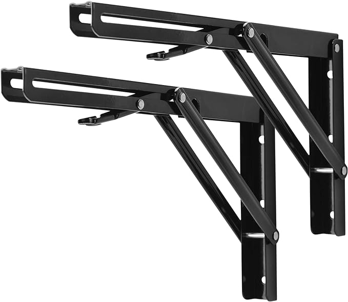 YUMORE Folding Shelf Bracket Heavy Duty, 12 Inch Collapsible Shelf Bracket by YUMORE
