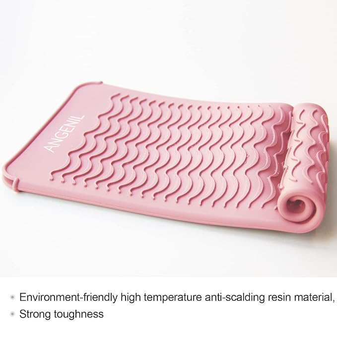 ANGENIL Heat Resistant Silicone Flat Iron Mat Pouch, - Image 8
