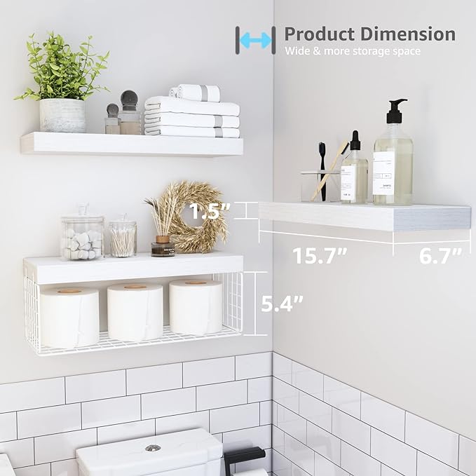 QEEIG Bathroom Shelves Over Toilet - Image 3