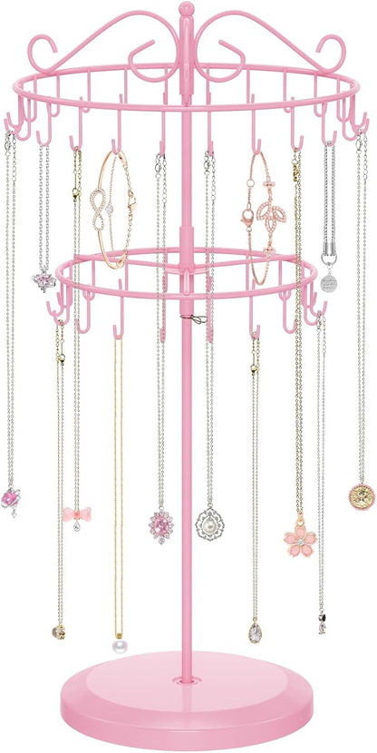 iDavosic.ly 2 Tier Rotating Necklace Holder Organizer by iDavosicly