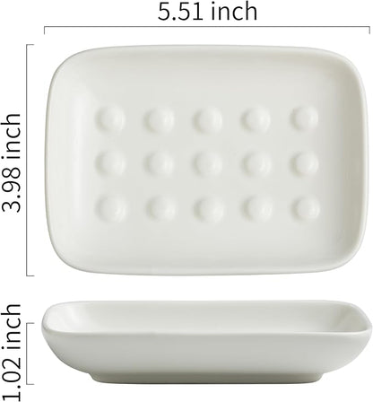 Soap Dish, Ceramic Soap Holder Shower Soap Dish - Image 2